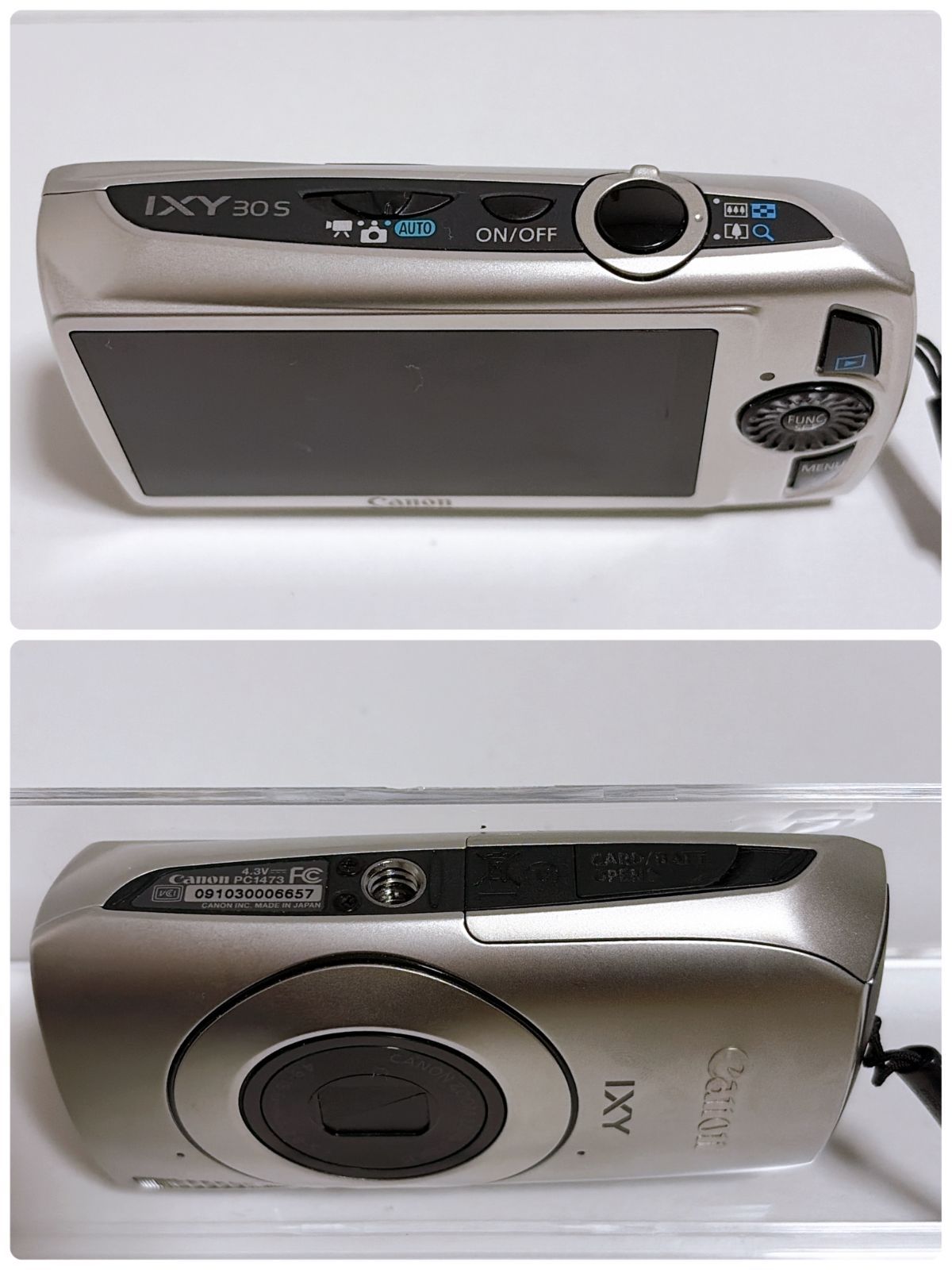 【ジャンク】Canon IXY 30S コンパクトデジタルカメラ PC1473 Canon IXY 30s PC1473 カメラ コンデジ 動作確認済み SDカードなし