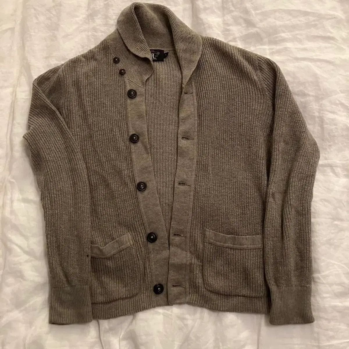RRL(ダブルアールエル) ショールカラー ボタン ニット カーディガン 
