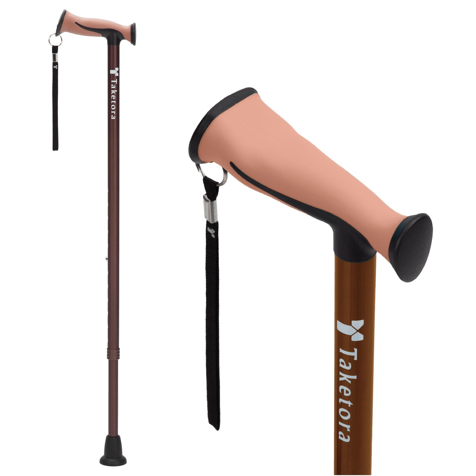 新品 竹虎 バンブーステッキ ワイド ブラウン