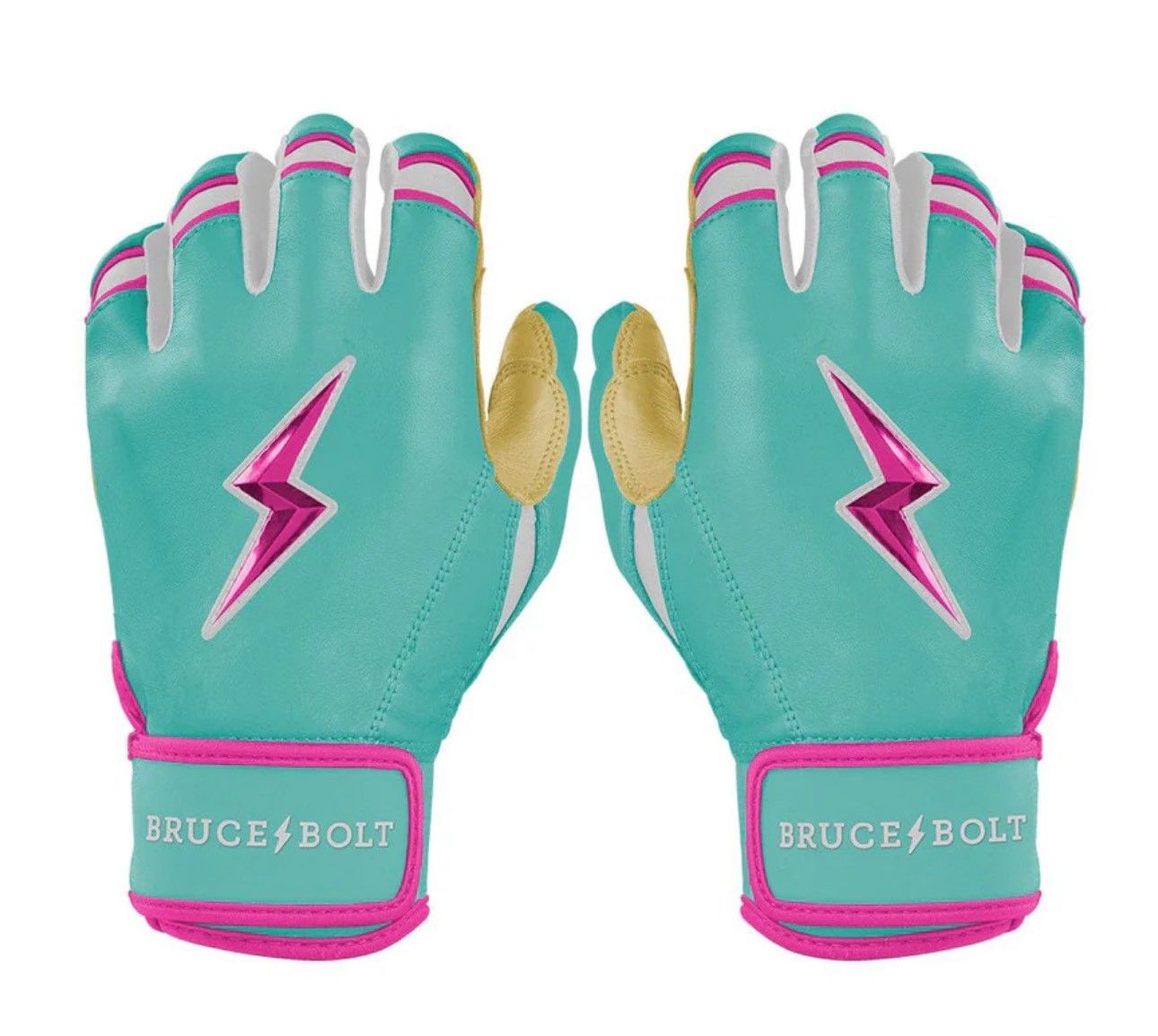 ブルースボルト　野球　ソフトボール　バッティンググローブ　ショートカフ　ミントピンク　Fernando Tatis Jr. Signature Series Short Cuff Batting Gloves - Mint/Pink