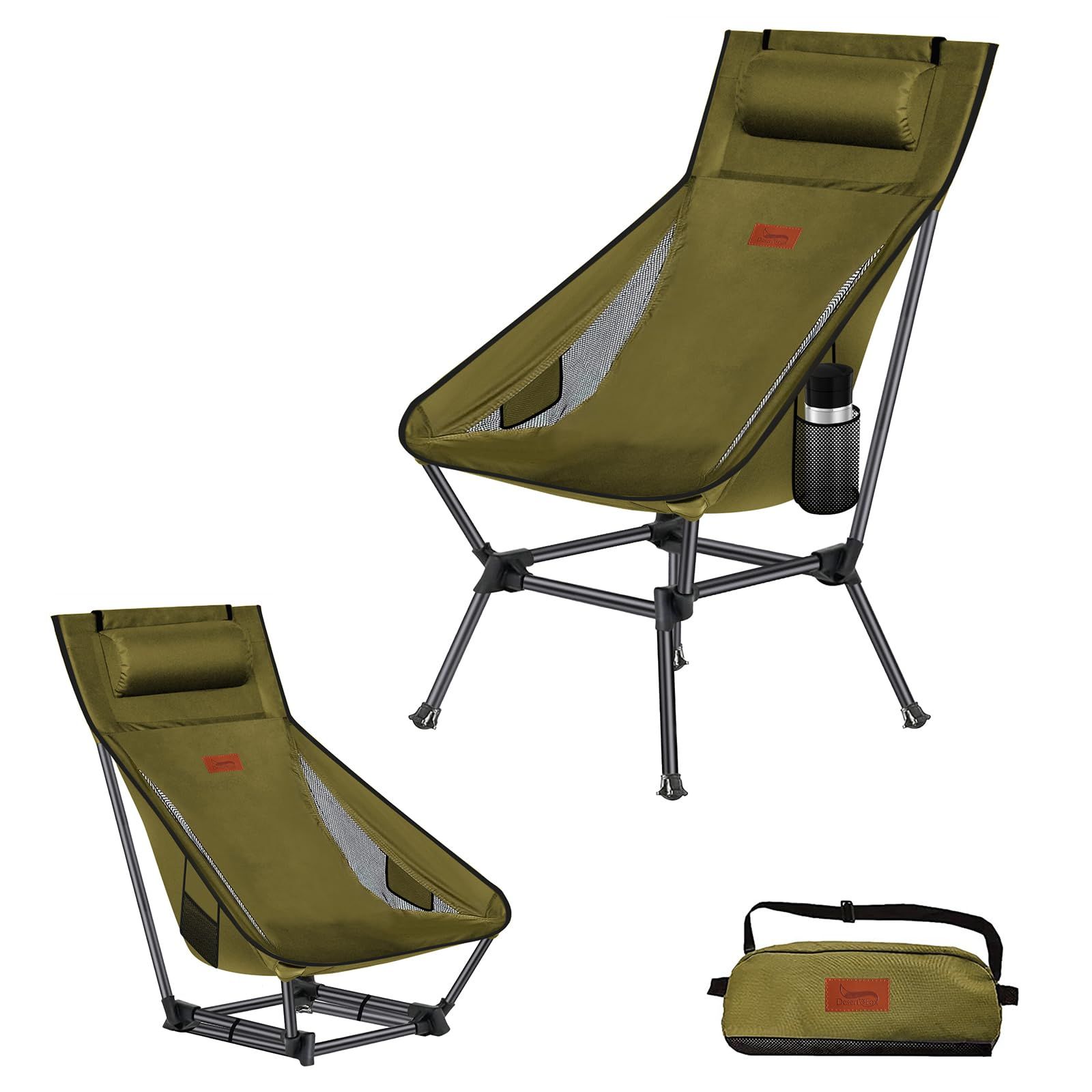 新品 DesertFox アウトドアチェア 2WAY キャンプ椅子 ローチェア 軽量 