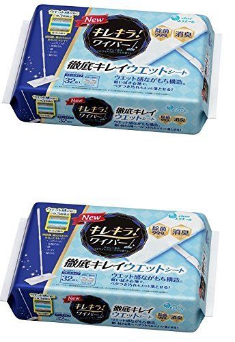 新品 【まとめ買い】エリエール キレキラ! ワイパー徹底キレイ ウェットシート 32枚(16枚×2P) 200×300mm ×2個 4,347円