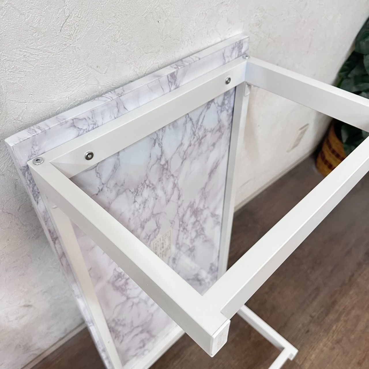 訳あり 送料無料！ E 【新品・未使用】大理石調 ローテーブル 90×45cm 