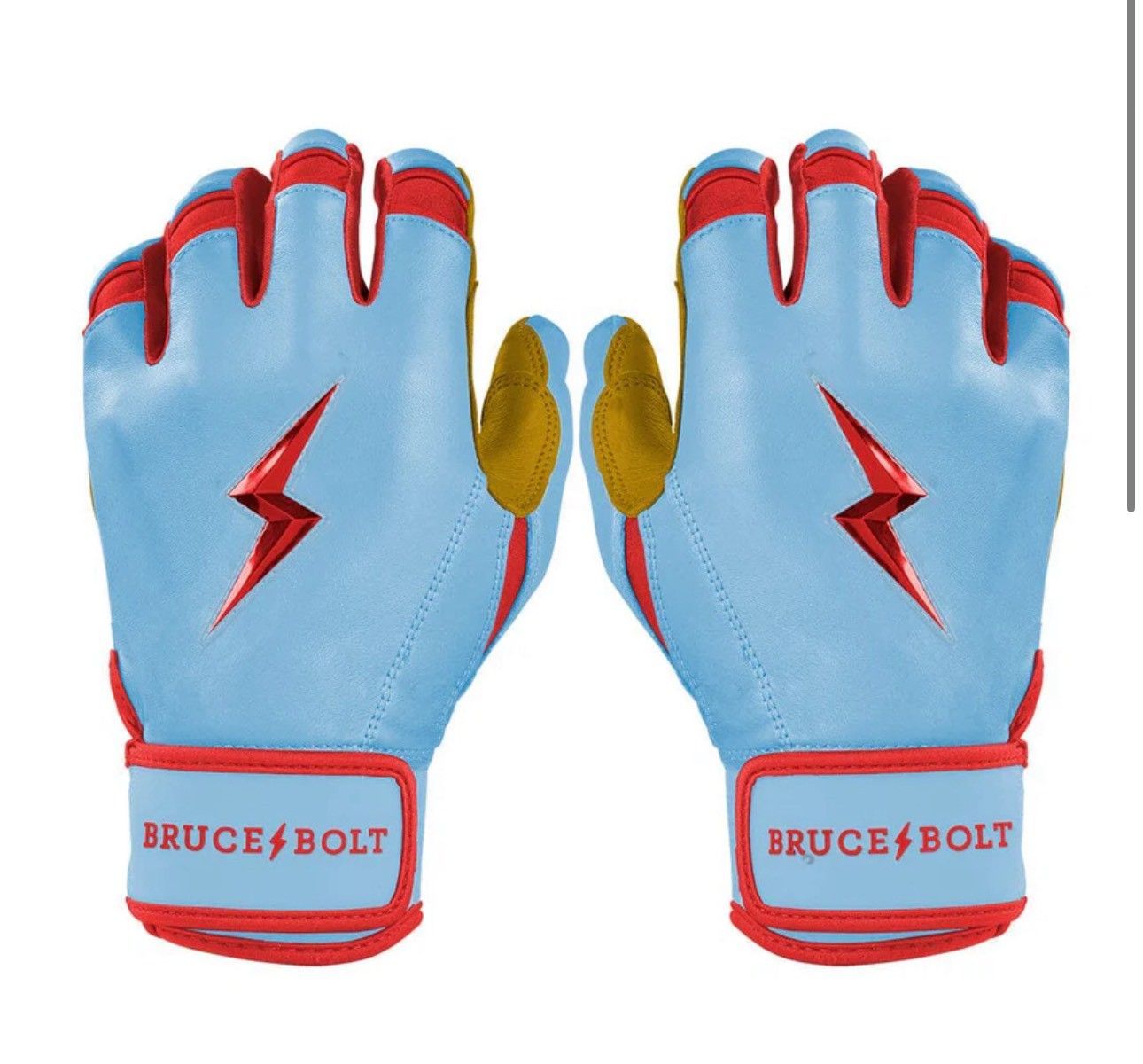 ブルースボルト　野球　ソフトボール　バッティンググローブ　ショートカフ　ベビーブルー　Harrison Bader Signature Series Short Cuff Batting Gloves - Baby Blue