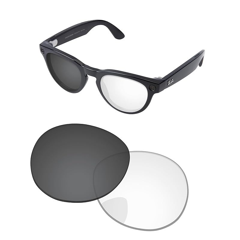 【新品】 PapaViva 調光 交換レンズ For Ray-Ban Meta Headliner RW4009 50mm フォトクロミック 1