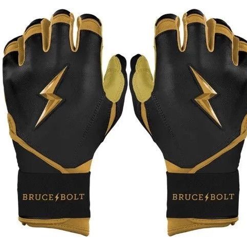 ブルースボルト　野球　ソフトボール　バッティンググローブ　ロングカフ　ブラック　ゴールド　Gold Series Long Cuff Batting Gloves - Black/Gold