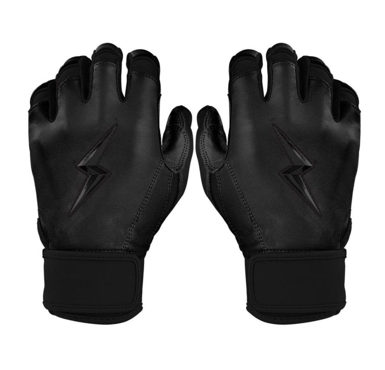 ブルースボルト 野球　ソフトボール　バッティンググローブ　ショートカフ　ブラックアウト Bear Series Short Cuff Batting Gloves- PREMIUM PRO: BLACKOUT