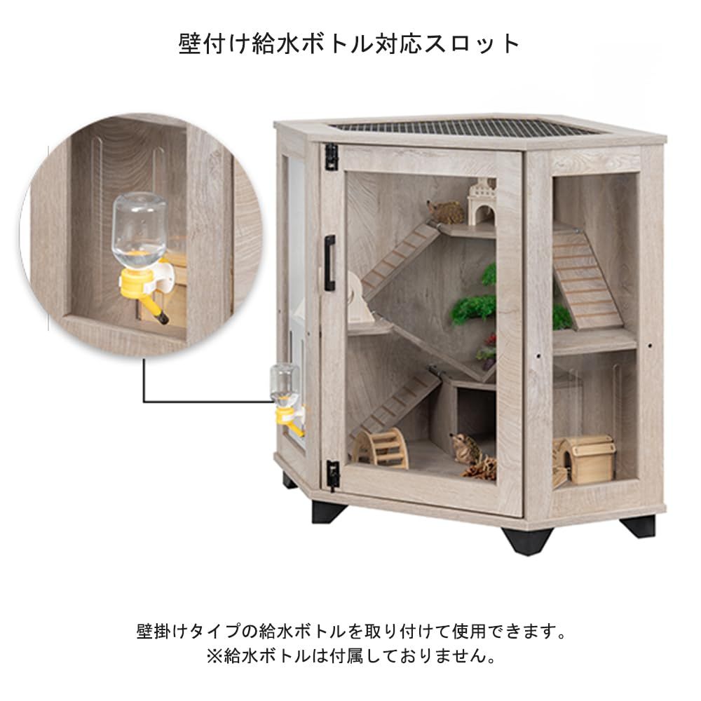 unipaws コーナー設置型 小動物用ケージ チンチラ・ハリネズミ対応