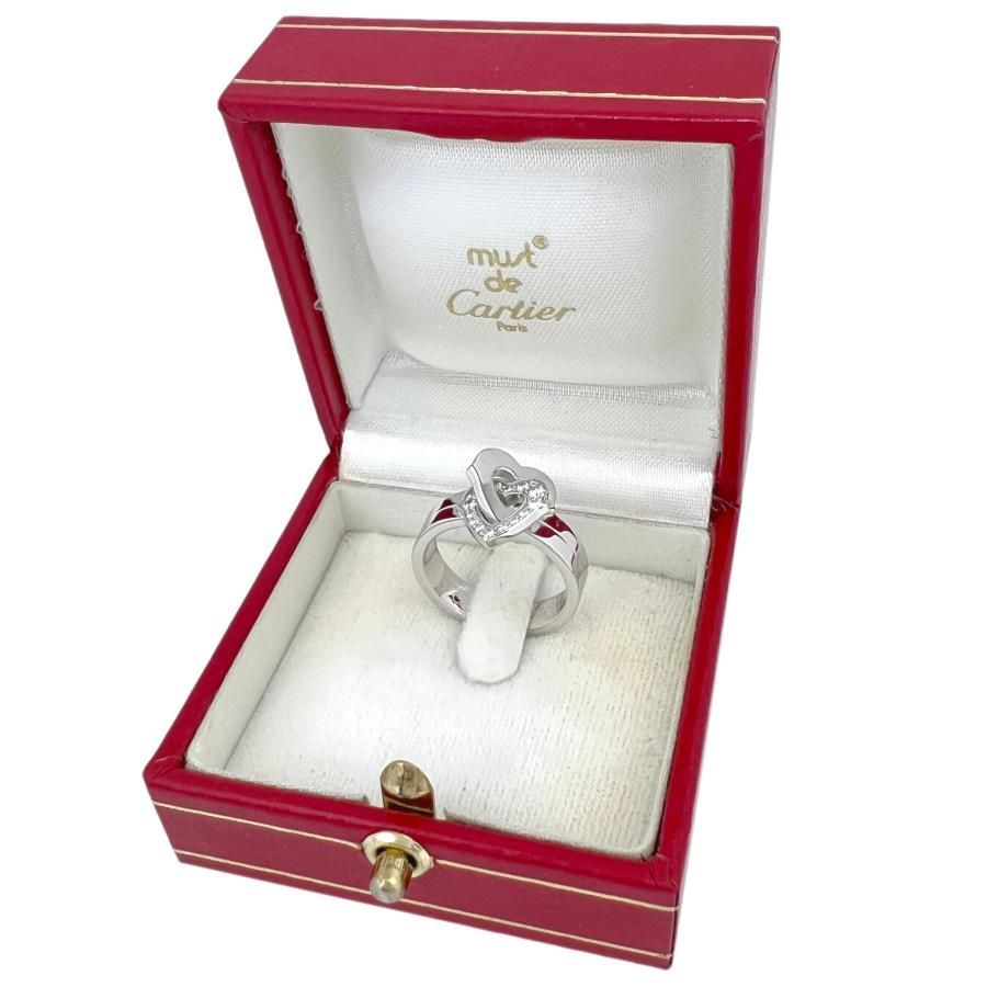 CARTIER カルティエ リング ダブルハート ダイヤ 750 K18 WG CARTIER カルティエ リング ダブルハート ダイヤ 750 K18 WG