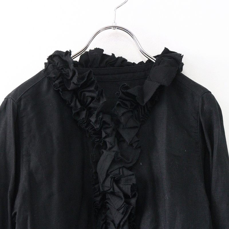 nest Robe リネン フリル 長袖シャツ ネストローブ nest Robe リネン ラッフルフリルカラー 長袖シャツ