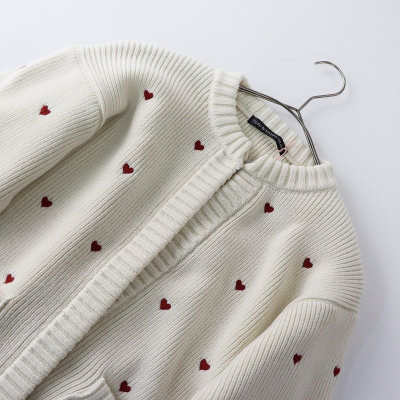 美品 定価47300円 ツルバイマリコオイカワ TSURU by Mariko OikawaPandora ハート刺繍ニットカーディガン F┃羽織り【2400014885378】 TSURU by Mariko Oikawa - 美品 定価47300円 ツルバイマリコオイカワ