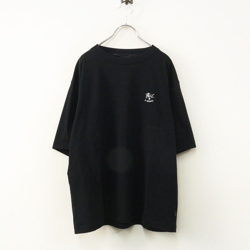 美品 ミズノ MIZUNO イルビゾンテ IL BISONTE ハイゲージクイックドライクルーネックプルオーバー WM＼ブラック Tシャツ【2400014892567】