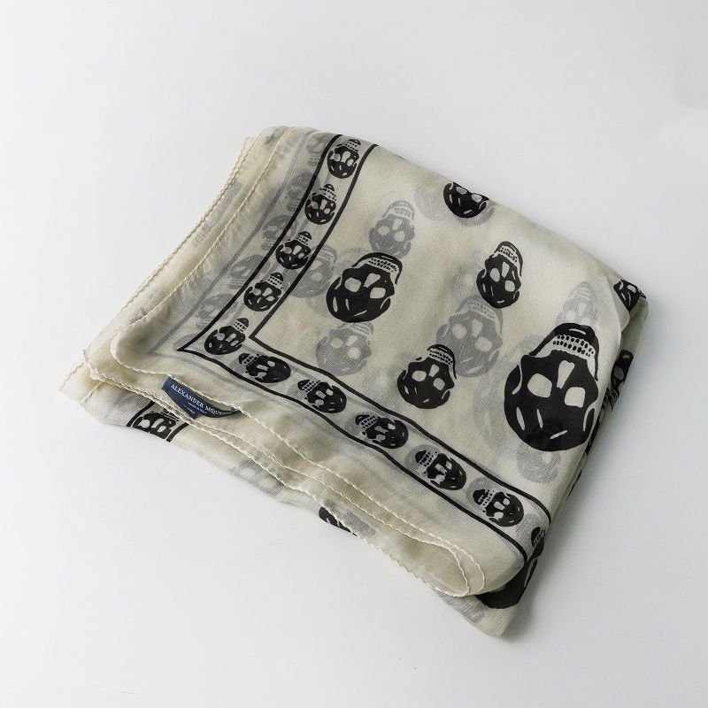 Archive Alexander McQueen Skull Silk Scarf┃アレキサンダー