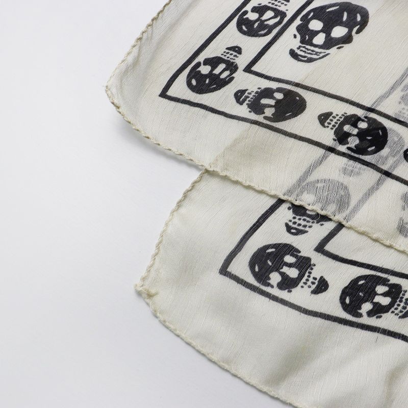 Archive Alexander McQueen Skull Silk Scarf┃アレキサンダー