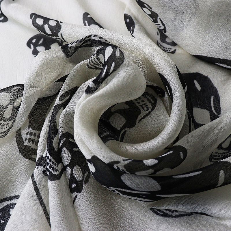 Archive Alexander McQueen Skull Silk Scarf┃アレキサンダー