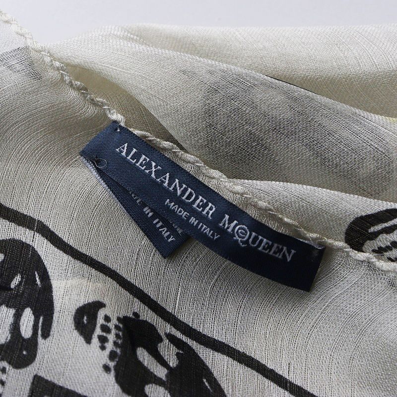 Alexander McQueen スカル シルクスカーフ Alexander McQueen アレキサンダー・マックイーン スカル スカーフ
