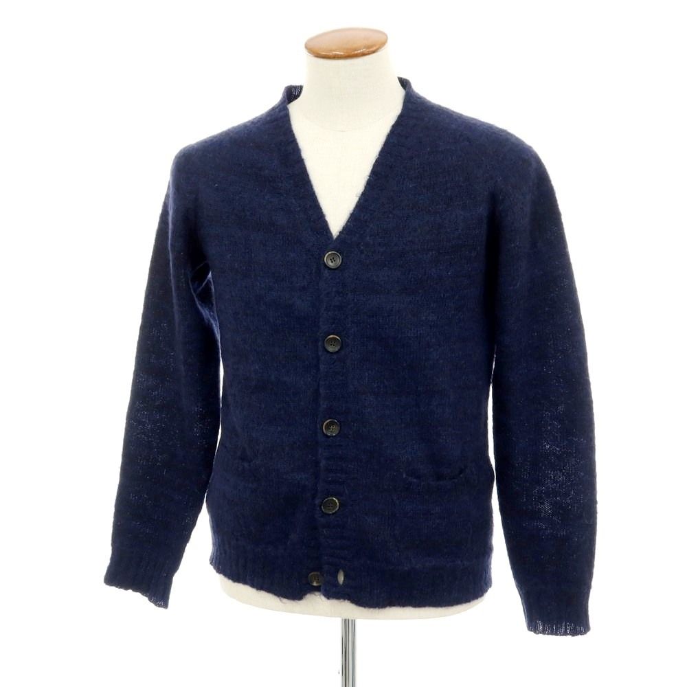 【中古】ロベルトコリーナ ROBERTO COLLINA モヘヤナイロンウール カーディガン ネイビー【サイズ46】【メンズ】 中古】ロベルトコリーナ ROBERTO COLLINA モヘヤナイロンウール