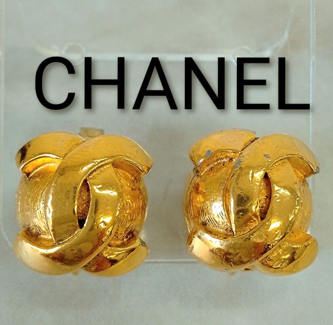極美品 CHANEL シャネル ココマーク イヤリング 重量約18.7g 94P刻印 