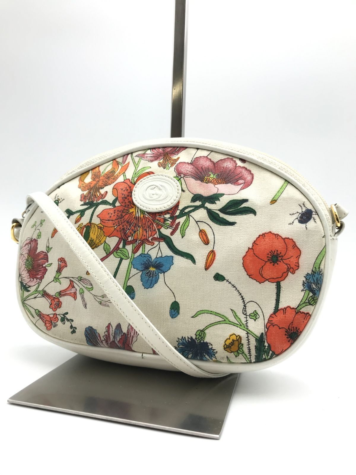 希少　GUCCI　グッチ　ショルダーバッグ　ミニ　フローラ　斜め掛け　サコッシュ　花柄　1521
