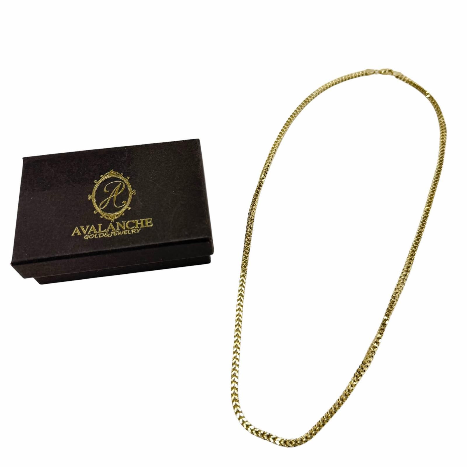 アヴァランチ　AVALANCHE フランクリンネックレス　10K 10K イエローゴールド フランクリンネックレス 幅2mm 45cm-60cm