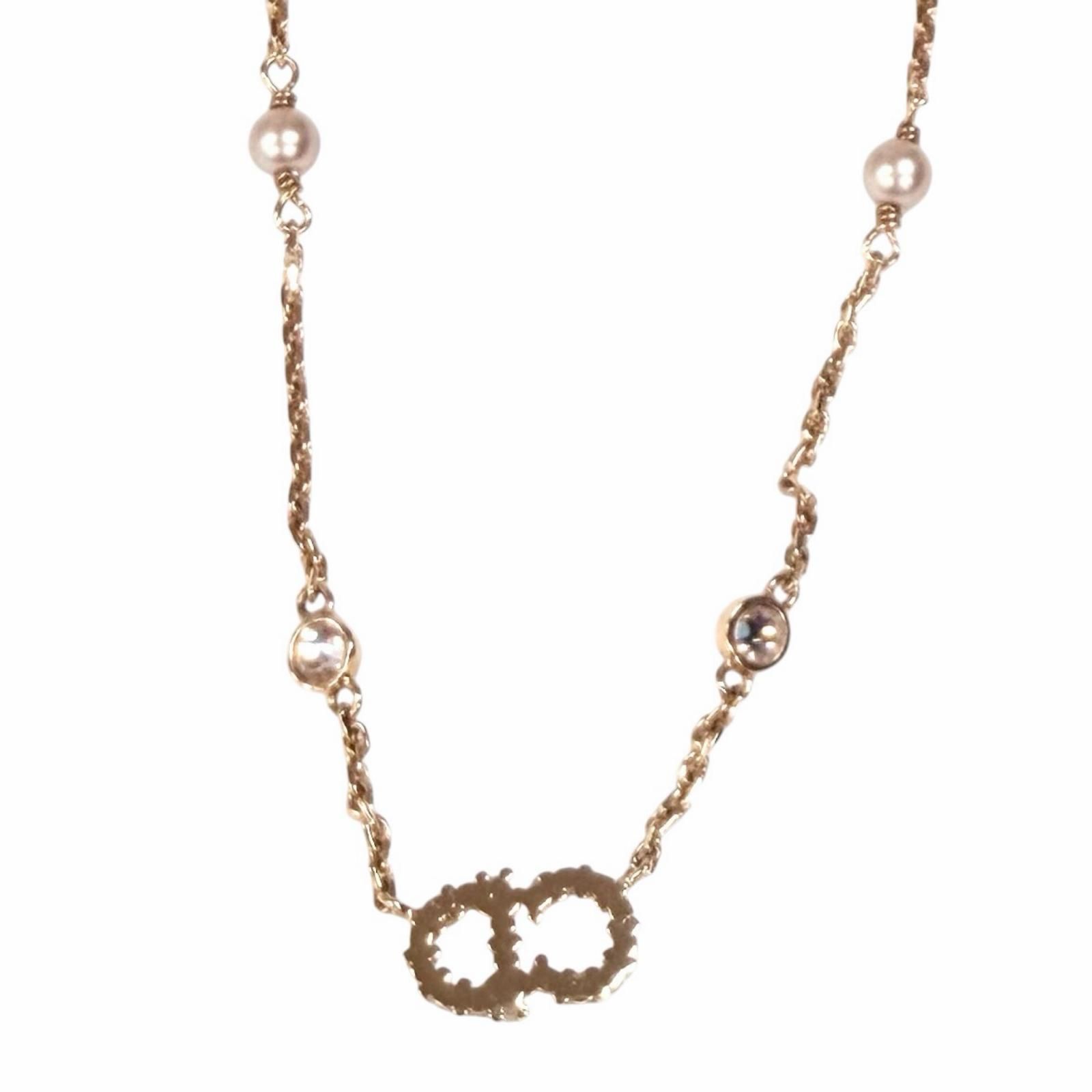 極美品☆DIOR ディオール N1033CDLCY Clair D Lune ネックレス GP 