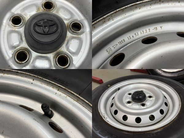 【BS V600 165R13LT 8PR】夏タイヤ【トヨタ ライトエース/タウンエース 純正ホイール 13インチ 5J5HPCD114.3+50】23年製 バリ溝　(MTL026) クレジットカード QRコード決済可 BS V600 165R13LT 8PR】夏タイヤ【トヨタ ライトエース/タウンエース