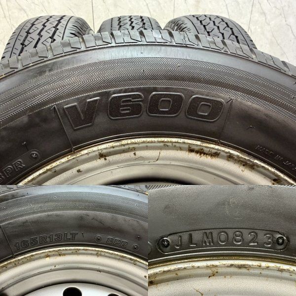 【BS V600 165R13LT 8PR】夏タイヤ【トヨタ ライトエース/タウンエース 純正ホイール 13インチ 5J5HPCD114.3+50】23年製 バリ溝　(MTL026) クレジットカード QRコード決済可 BS V600 165R13LT 8PR】夏タイヤ【トヨタ ライトエース/タウンエース