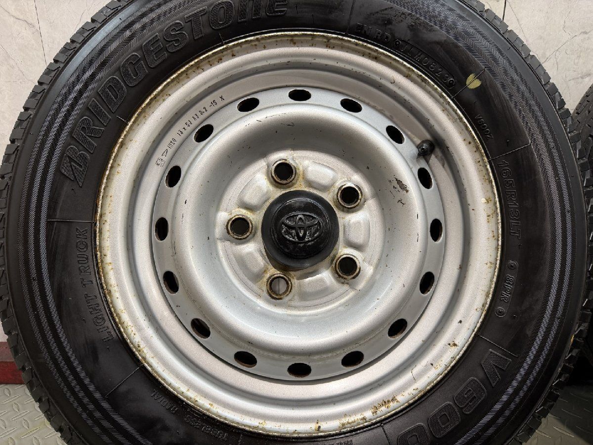 【BS V600 165R13LT 8PR】夏タイヤ【トヨタ ライトエース/タウンエース 純正ホイール 13インチ 5J5HPCD114.3+50】23年製 バリ溝　(MTL026) クレジットカード QRコード決済可 BS V600 165R13LT 8PR】夏タイヤ【トヨタ ライトエース/タウンエース