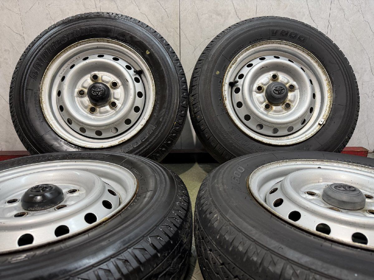 【BS V600 165R13LT 8PR】夏タイヤ【トヨタ ライトエース/タウンエース 純正ホイール 13インチ 5J5HPCD114.3+50】23年製 バリ溝　(MTL026) クレジットカード QRコード決済可 BS V600 165R13LT 8PR】夏タイヤ【トヨタ ライトエース/タウンエース