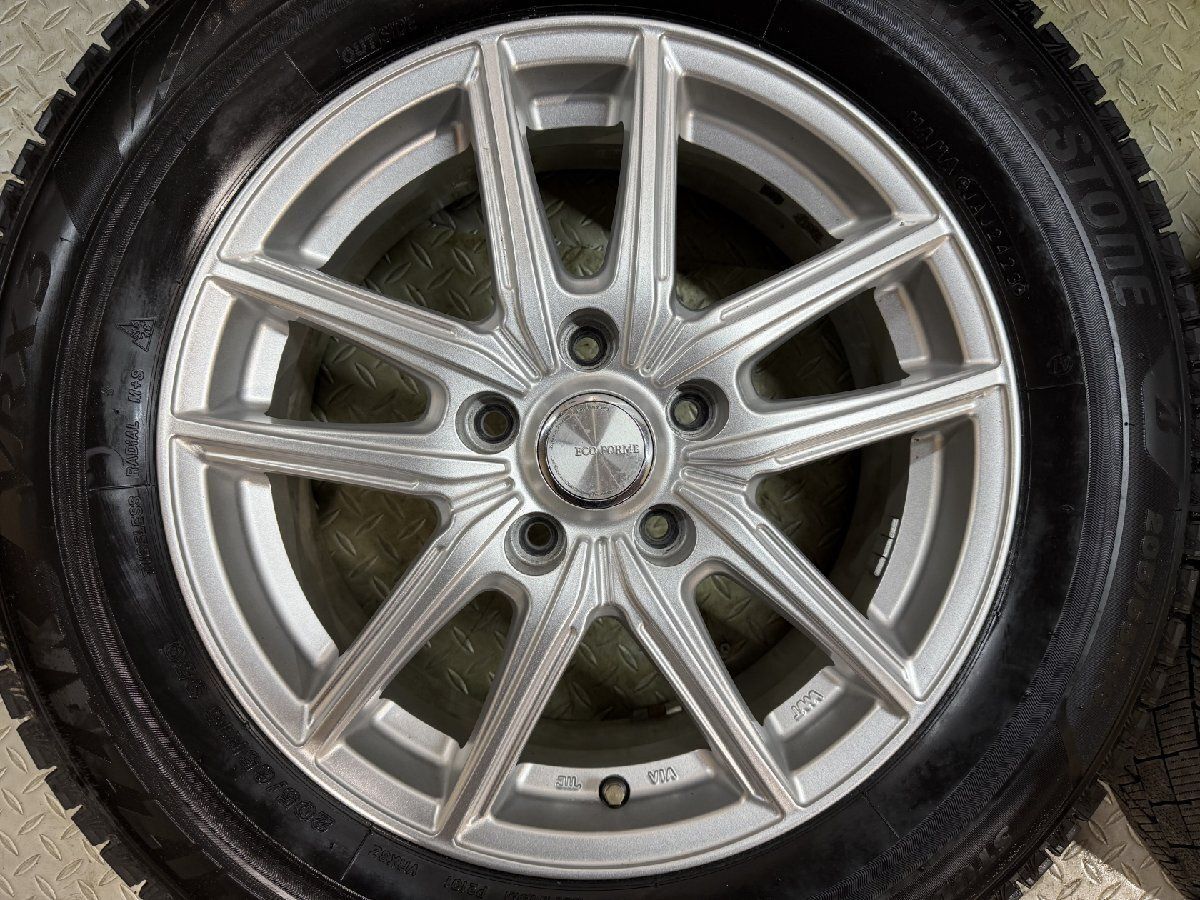 【BS BLIZZAK VRX3 205/65R16】スタッドレス【ECO FORME SE-20 16インチ 6.5J5HPCD114.3+48】23年製 バリ溝 ヤリスクロス等　(KTD710) クレジットカード QRコード決済可 BS BLIZZAK VRX3 205/65R16】スタッドレス【ECO FORME SE-20 16インチ