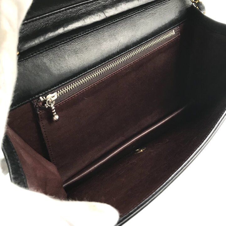 良品 CHANEL シャネル ココマーク マトラッセ ラムスキン チェーン