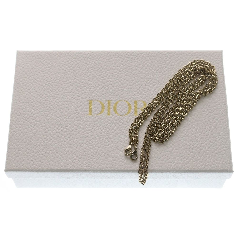Christian Dior クリスチャンディオール フォンショルダー チェーンバッグ ミニバッグ ホワイト レザー ゴールド金具 Christian Dior (クリスチャンディオール) フォンショルダー チェーン