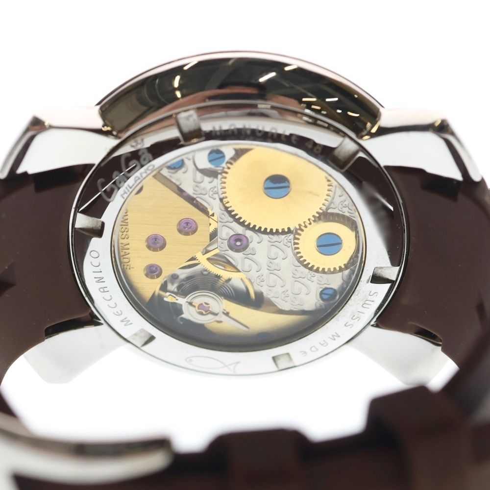 GaGa MILANO (ガガミラノ) MANUALE48 マヌアーレ 48mm 黒文字盤 手巻き 