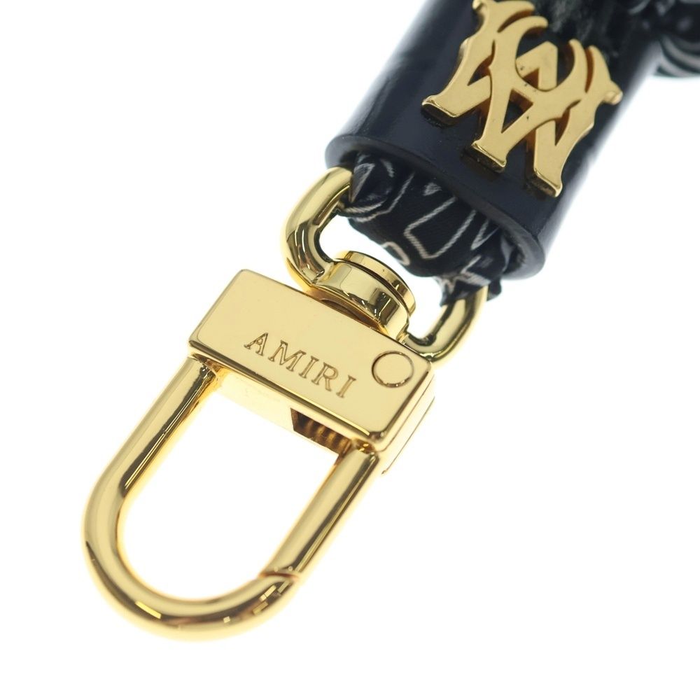 あ*！様 AMIRI バンダナデザイン キーリング 黒 【公式通販】