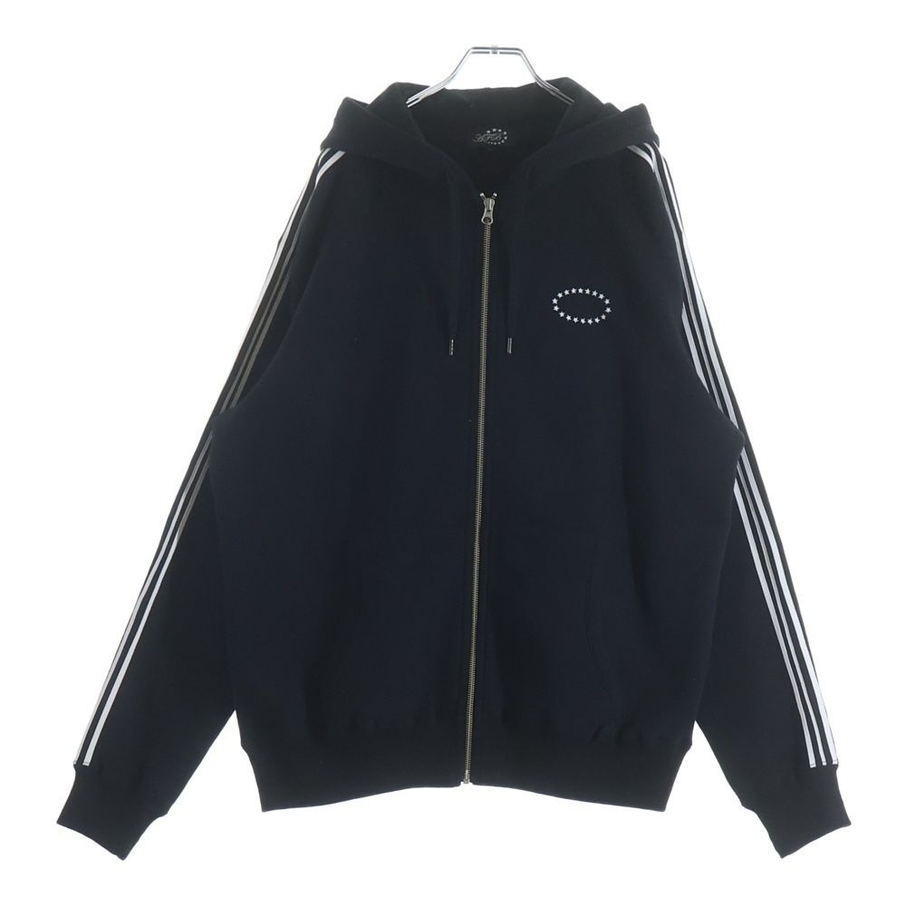 AFB (エーエフビー) STAR ZIP HOODIE ジップアップパーカー ブラック