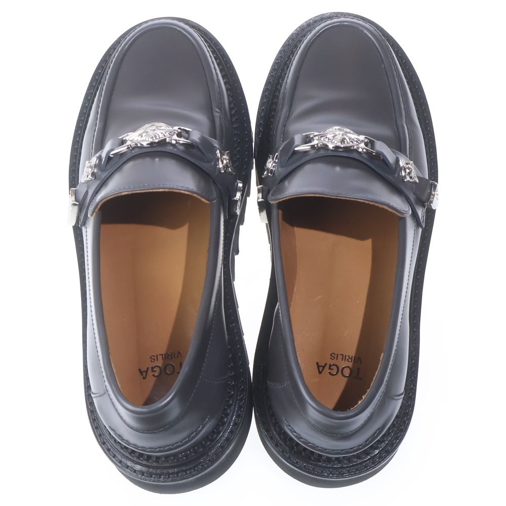 TOGA ローファー サイズ40 TOGA (トーガ) 23AW Leather Metal Loafers レザーメタル ローファー