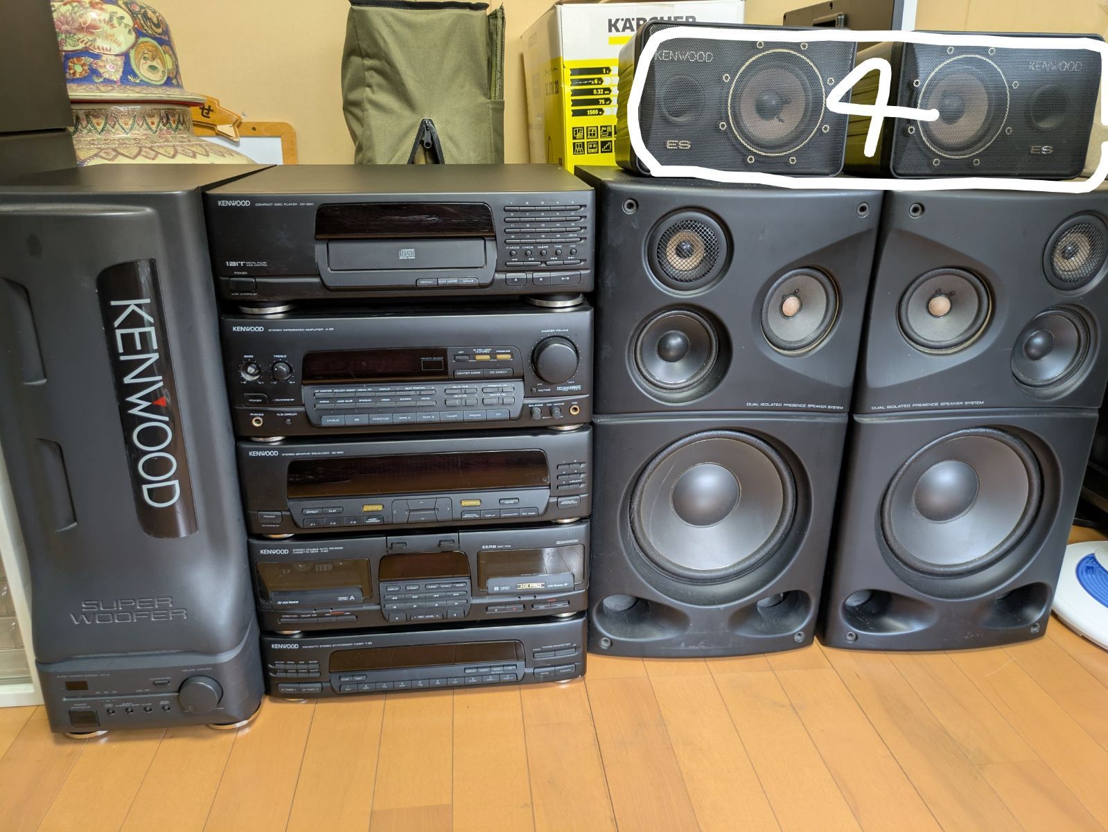 KENWOODコンポスピーカーセット④ - メルカリ