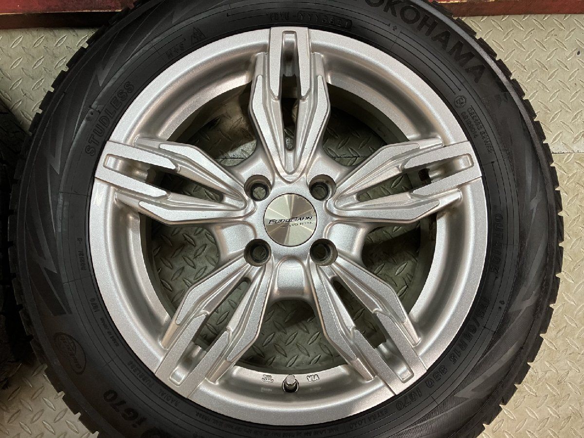 【YOKOHAMA iG70 175/65R15】スタッドレス【EUROBAHN 15インチ 6J4HPOCD98+35】21年製 FIAT/パンダ アルファロメオ/ミト等　(MTS586MI) クレジットカード QRコード決済可 YOKOHAMA iG70 175/65R15】スタッドレス【EUROBAHN 15インチ