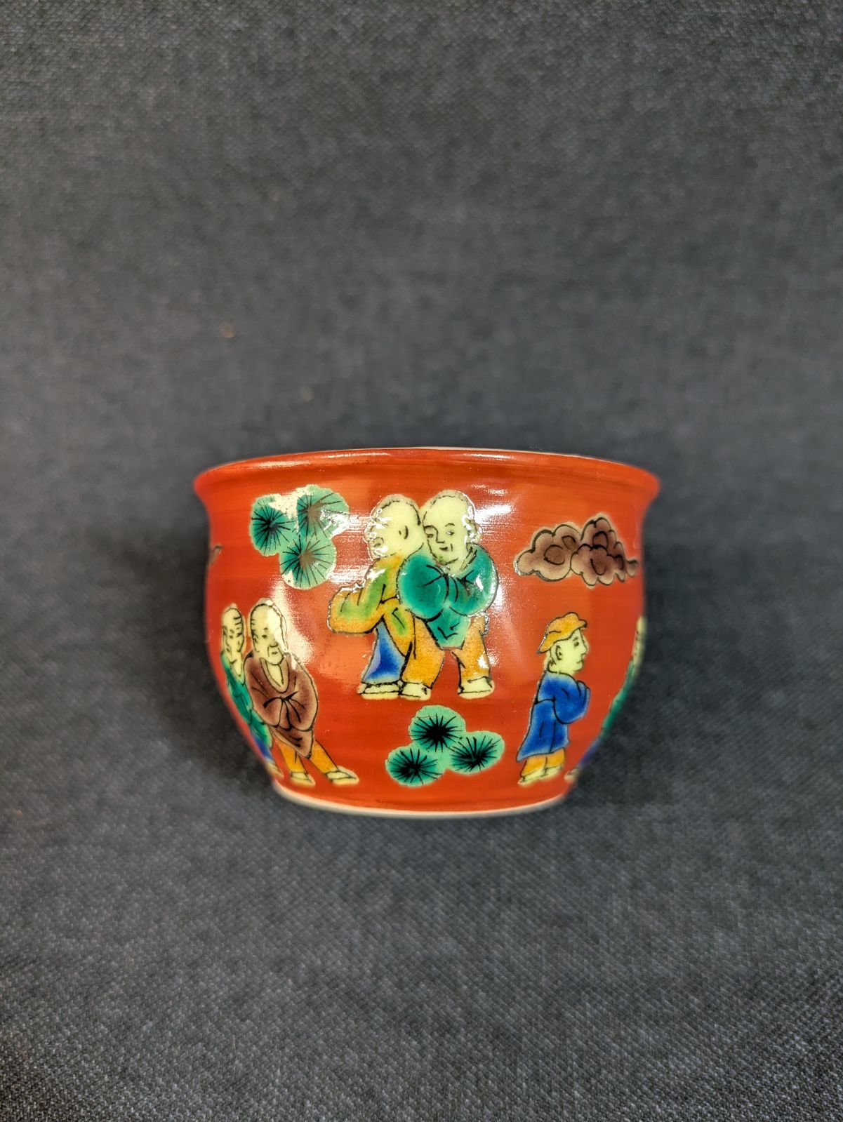 九谷焼 九谷時代盃 酒器セット お猪口 伝統磁器 豪放華麗 五彩 E687