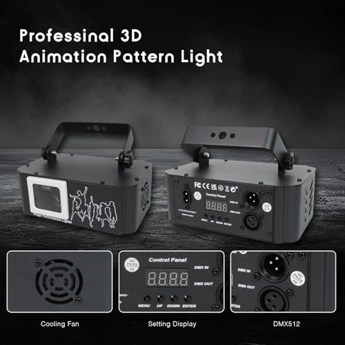 3D RGBビームプロジェクターライト 500mW アニメーションディスコ
