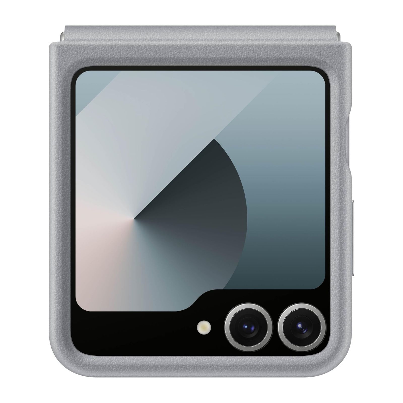 SAMSUNG Galaxy Z Flip6 Kindsuit スマホケース 本革調仕上げ 保護カバー 蝶番プロテクター 柔らかい裏地付き USバージョン EF-VF741PJEGUS (グレー)