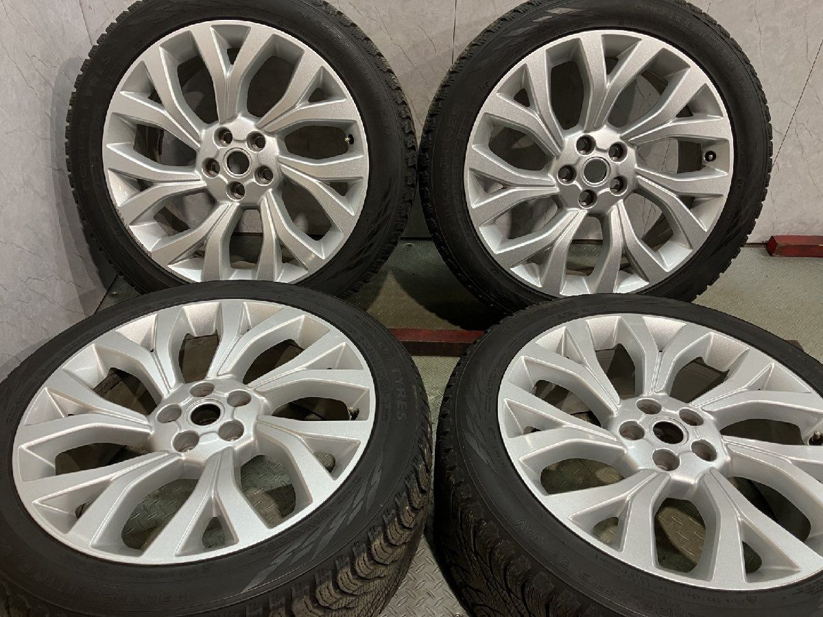 タイヤ走行短め【nokian R3 265/45R21】スタッドレス【ランドローバー ヴォーグ 純正ホイール 21インチ 9.5J5HPCD120+49】　(MTI106MI)