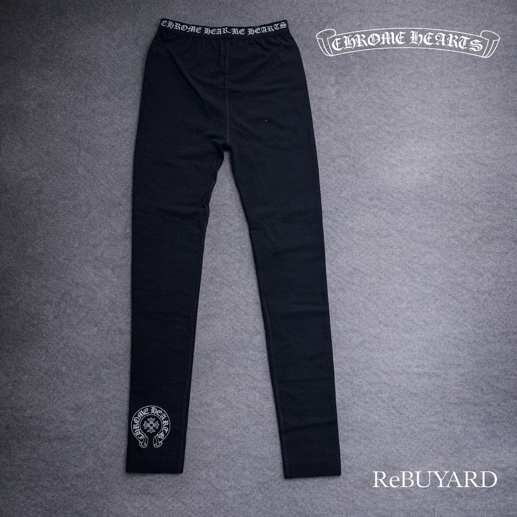 レディース】CHROME HEARTS レギンス スパッツ ブラック クロスロゴ 