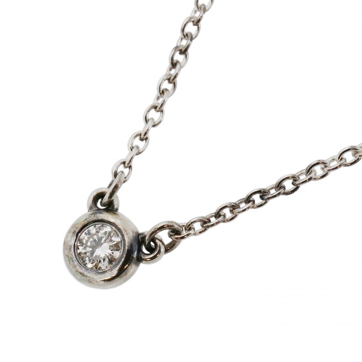 6jdb0415-20-k】ティファニー ネックレス バイザヤード 1PD シルバー 