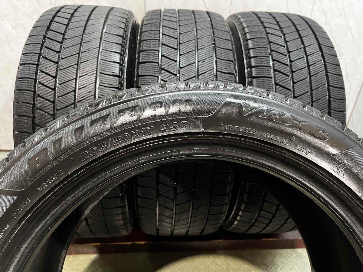 BS BRIDGESTONE BLIZZAK VRX3 205/50R17 17インチ スタッドレス 4本 21年製 バリ溝 プレマシー インプレッサ セレナ等　(KTB473) クレジットカード QRコード決済可 BS BRIDGESTONE BLIZZAK VRX3 205/50R17 17インチ スタッドレス 4本 21