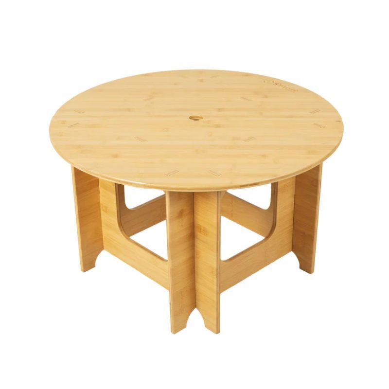 S'more スモア ワンポールセンターテーブル70 One Pole Center Table 70 ワンポールテントのセンターに設置が可能なウッドテーブル 35mmまでのポール幅に対応 有効活用しにくいセンターポール付近をテーブルでカバー