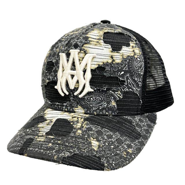 アミリ AMIRI 25AW BANDANA REPAIR TRUCKER HAT CAP ロゴ刺繍 バンダナ