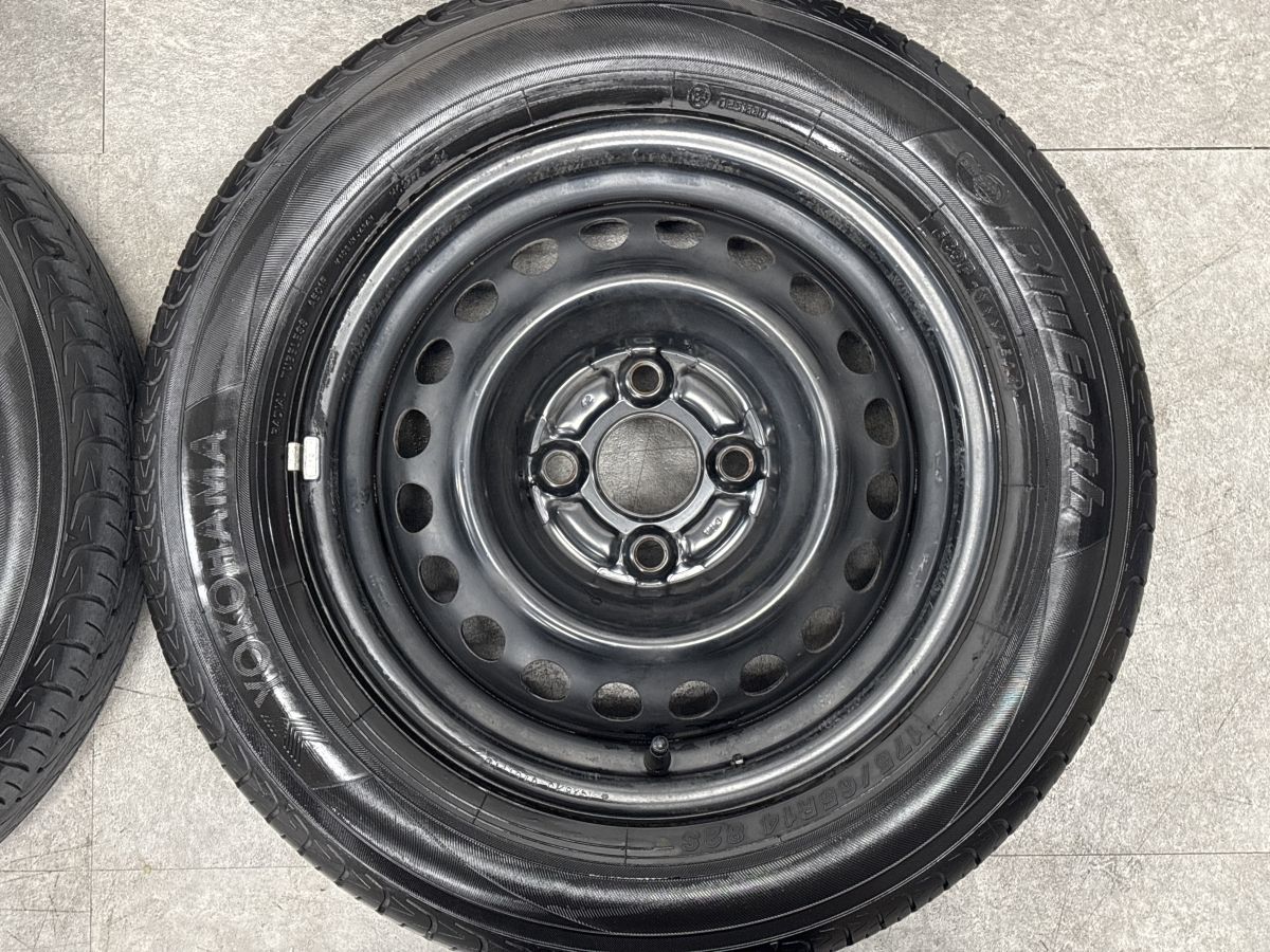 溝有タイヤ付き 特価品】ホンダ フィット 純正 14in 5.5J +45 PCD100