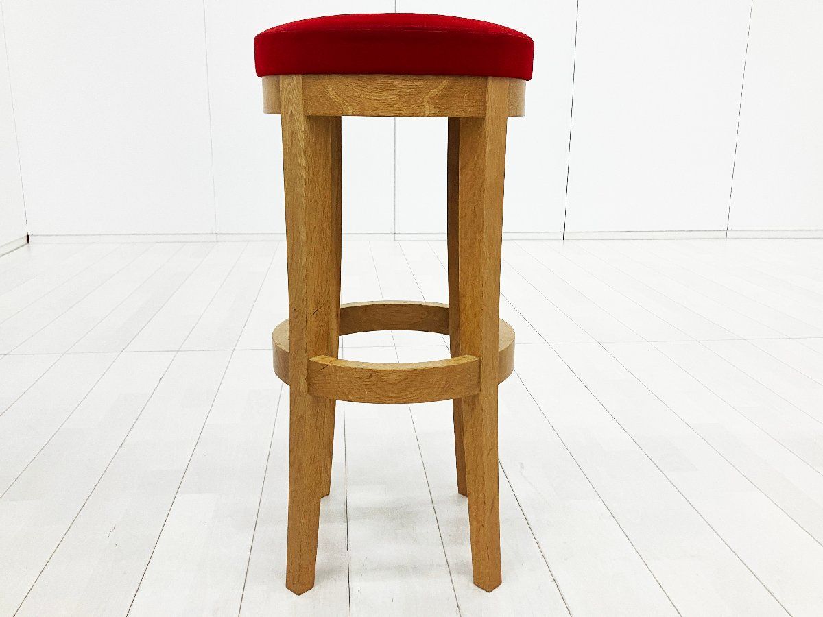 Cassina ixc. /カッシーナ イクスシー■ハイスツール H800■レッド■オーク材■張り座 Cassina ixc. /カッシーナ イクスシー■ハイスツール H800■レッド■オーク材■張り座