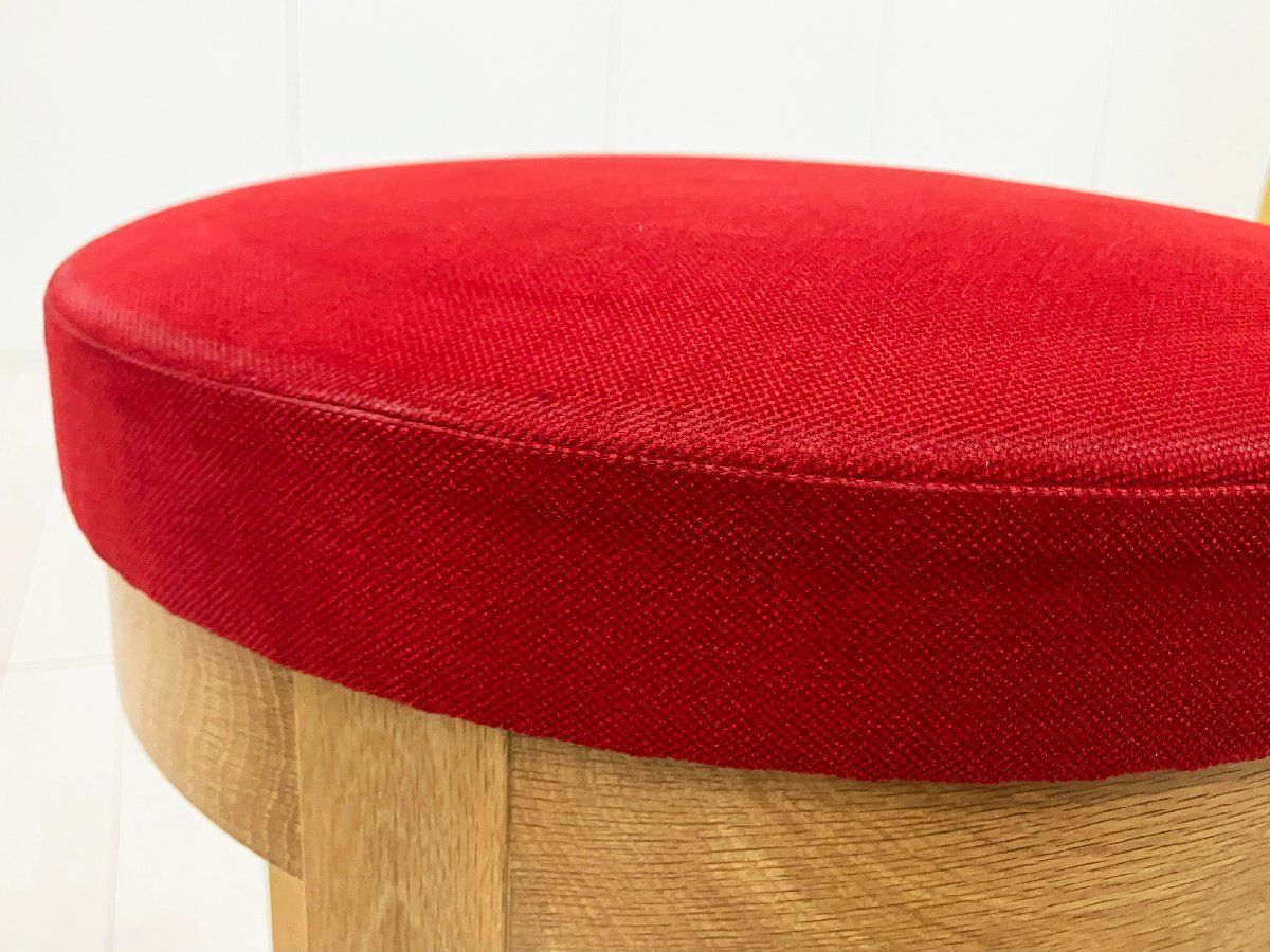Cassina ixc. /カッシーナ イクスシー■ハイスツール H800■レッド■オーク材■張り座 Cassina ixc. /カッシーナ イクスシー■ハイスツール H800■レッド■オーク材■張り座